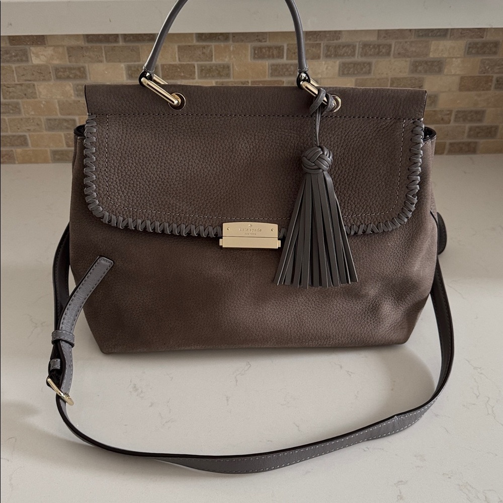♠️ Kate Spade Grey Suede Purse NWOT ✨ - Picture 3 of 8